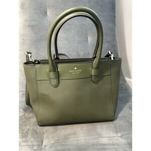 EUC Kate Spade Olive Green Melanie Satchel With Removable Adjustable Strap